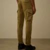 Pantalones cargo con bolsillos redondeados ergonómicos de satén elástico