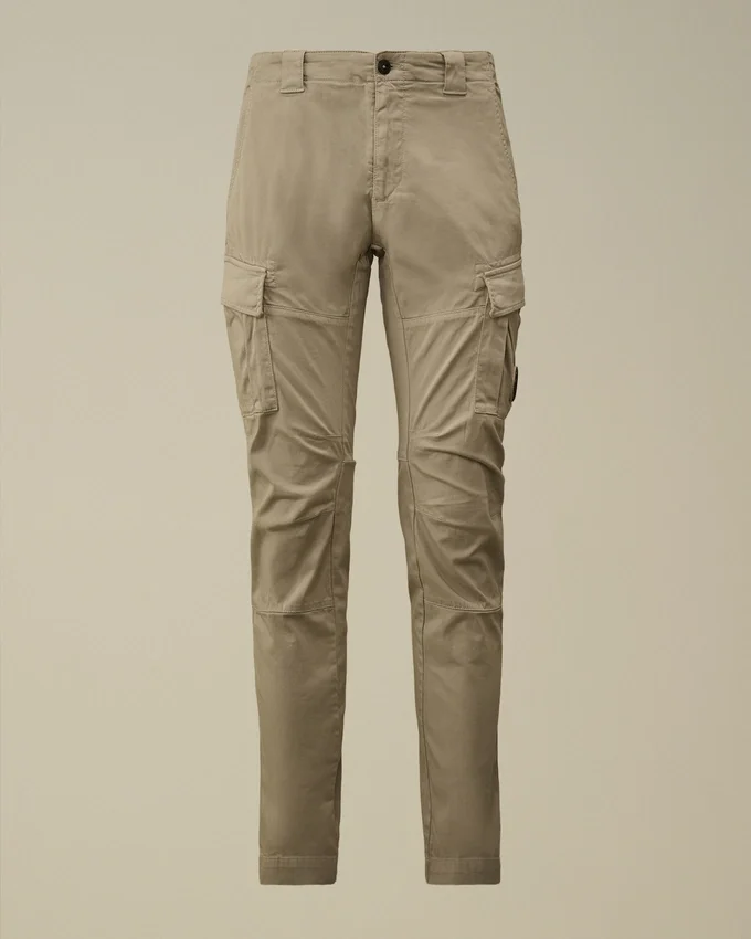 Pantalones cargo con lentes ergonómicas de satén elástico