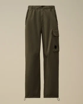 Pantalones cargo de corte cuadrado con detalle de lente, confeccionados en algodón ripstop