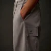 Pantalones cargo de corte recto de panamá técnico de la Metropolis Series