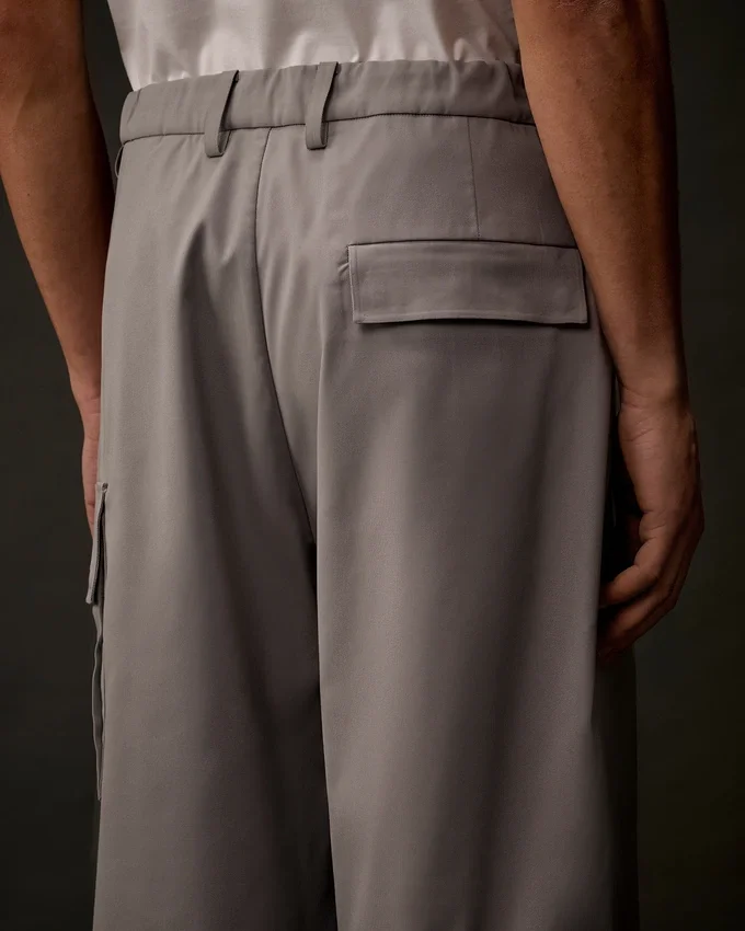 Pantalones cargo de corte recto de panamá técnico de la Metropolis Series