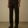 Pantalones cargo de corte regular en satén elástico