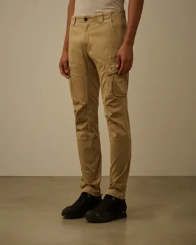 Pantalones cargo ergonómicos con logotipo, de satén elástico