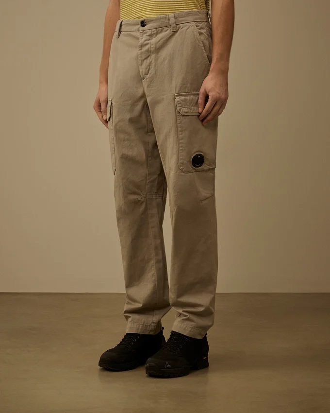 Pantalones cargo holgados de gabardina de algodón