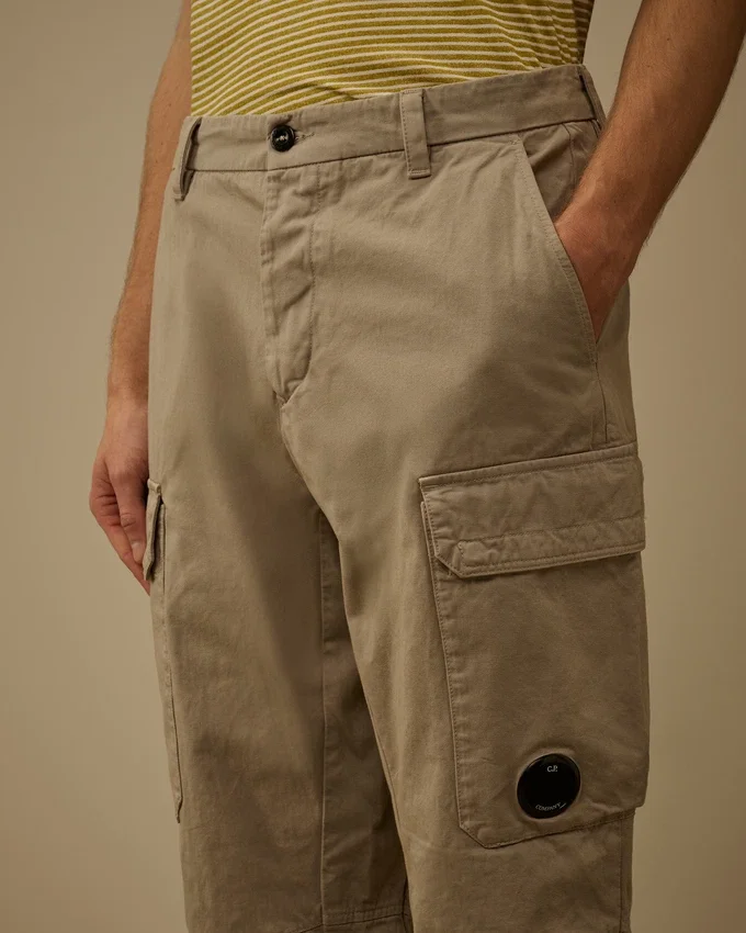 Pantalones cargo holgados de gabardina de algodón