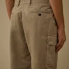 Pantalones cargo holgados de gabardina de algodón