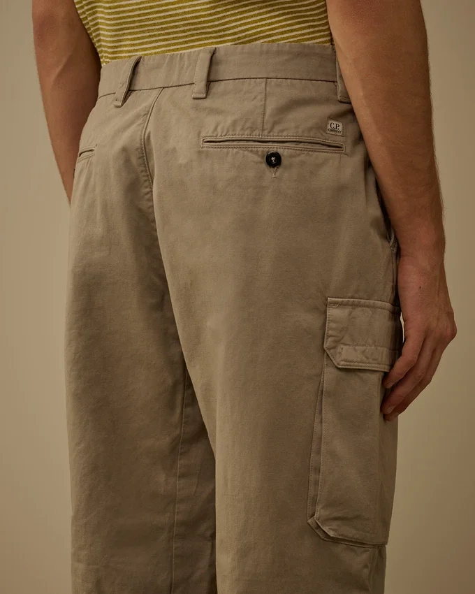 Pantalones cargo holgados de gabardina de algodón