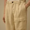 Pantalones cargo holgados de lino