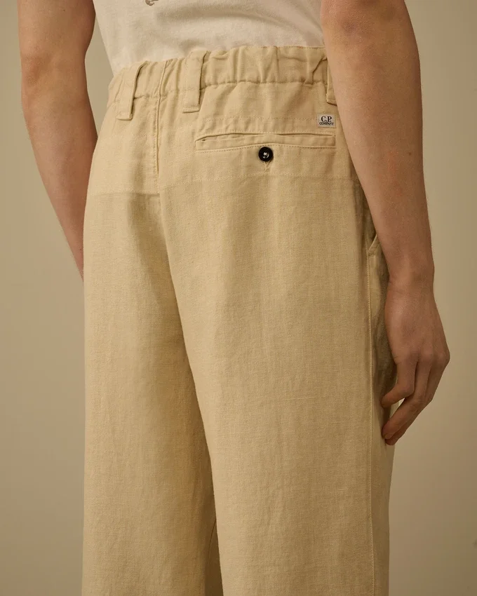 Pantalones cargo holgados de lino