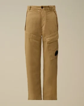 Pantalones cargo «Lens» de algodón y lino U16
