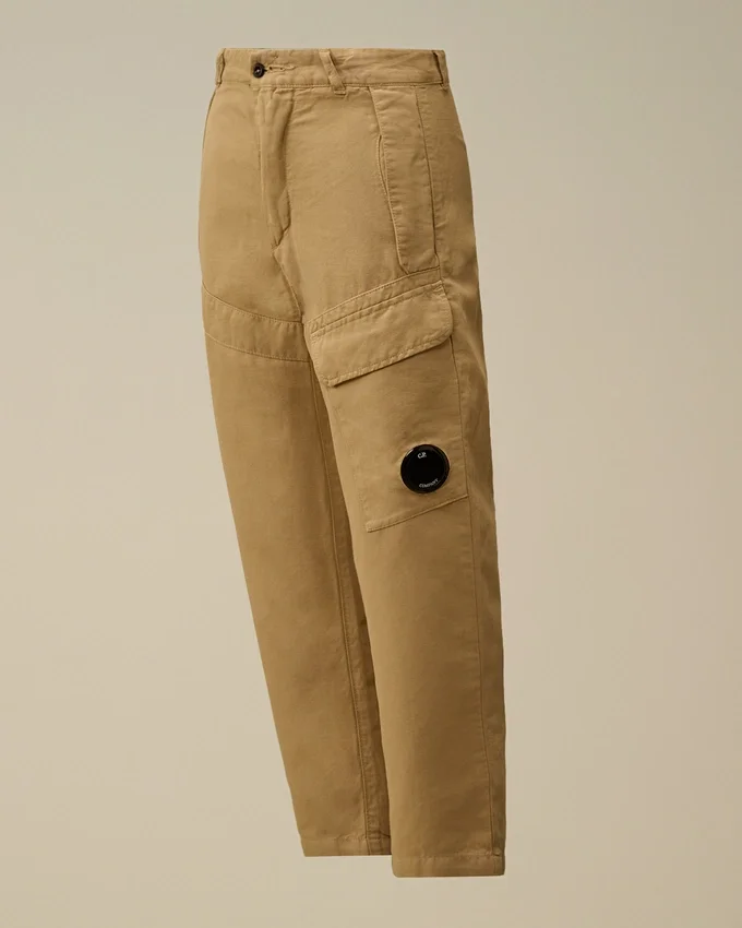 Pantalones cargo «Lens» de algodón y lino U16