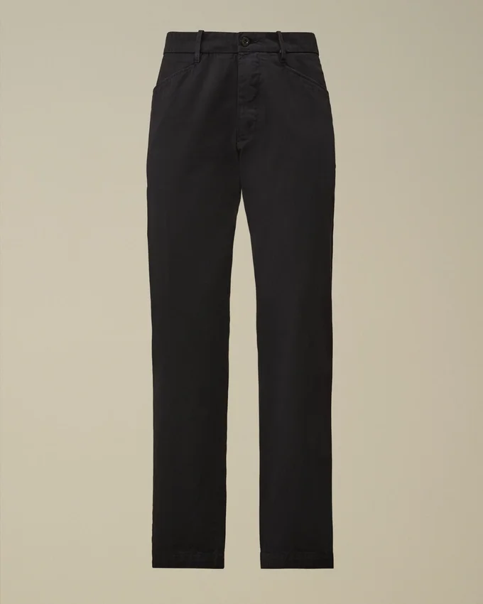 Pantalones chinos de corte regular de gabardina de algodón