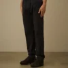 Pantalones chinos de corte regular de gabardina de algodón