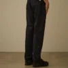 Pantalones chinos de corte regular de gabardina de algodón