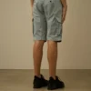 Pantalones cortos cargo de satén elástico con lente