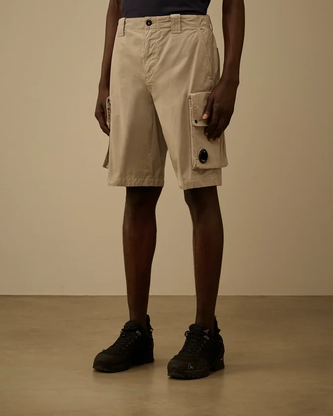 Pantalones cortos cargo «Lens» de gabardina de algodón