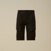 Pantalones cortos cargo U16 de gabardina elástica con Lens