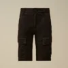 Pantalones cortos cargo U16 de gabardina elástica con Lens