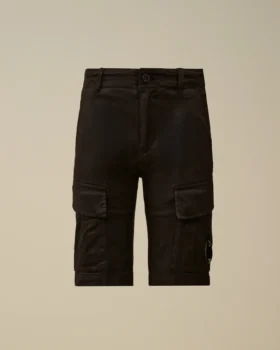 Pantalones cortos cargo U16 de gabardina elástica con Lens