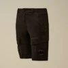 Pantalones cortos cargo U16 de gabardina elástica con Lens