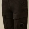 Pantalones cortos cargo U16 de gabardina elástica con Lens
