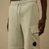Pantalones cortos de chándal cargo de felpa de algodón diagonal