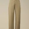 Pantalones de algodón y lino sin costuras laterales