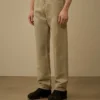 Pantalones de algodón y lino sin costuras laterales