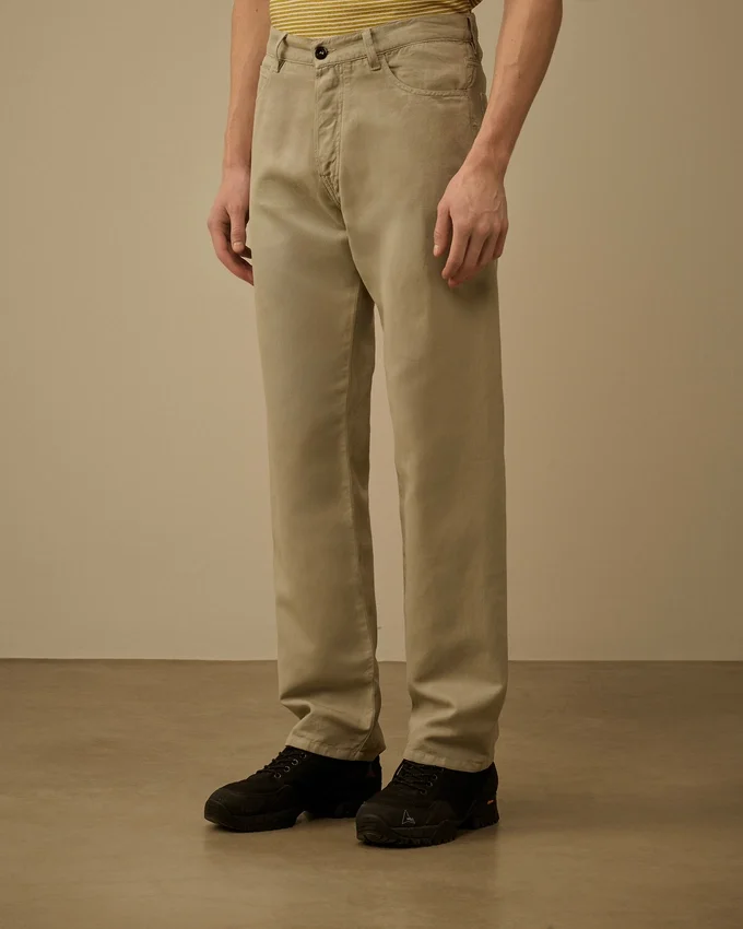 Pantalones de algodón y lino sin costuras laterales
