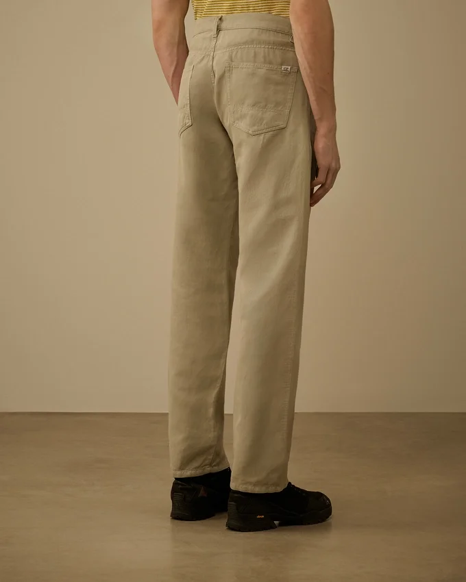 Pantalones de algodón y lino sin costuras laterales