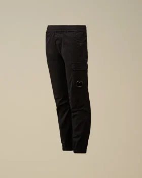 Pantalones de chándal cargo elásticos de gabardina con Lens U16
