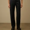 Pantalones de denim 3/1 sin costuras laterales