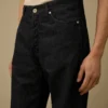 Pantalones de denim 3/1 sin costuras laterales