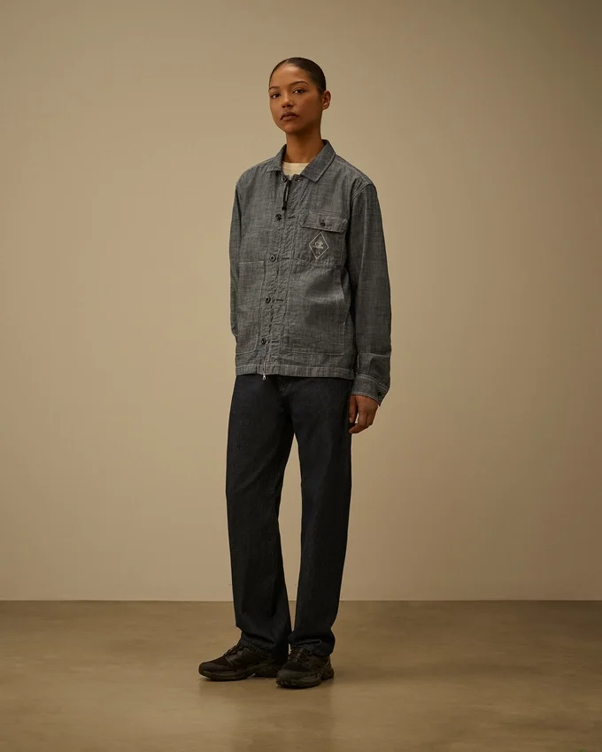 Pantalones de denim 3/1 sin costuras laterales