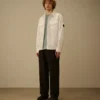 Pantalones holgados con pinzas de gabardina de algodón