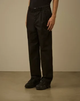 Pantalones holgados de gabardina de algodón