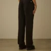 Pantalones holgados de gabardina de algodón
