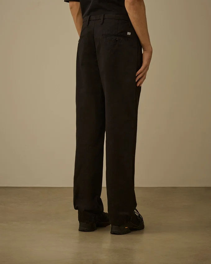 Pantalones holgados de gabardina de algodón