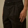 Pantalones holgados de gabardina de algodón