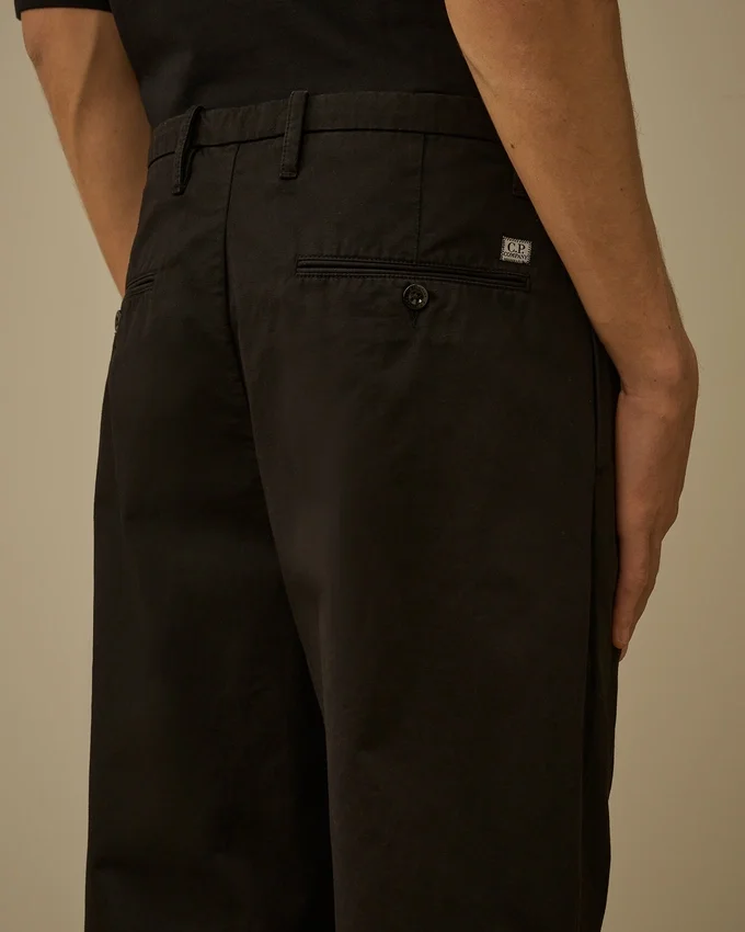 Pantalones holgados de gabardina de algodón