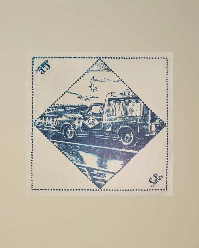 Pañuelo de muselina con estampado gráfico
