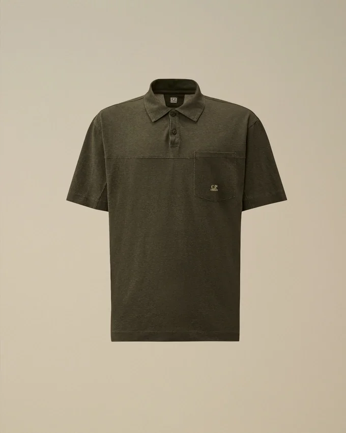 Polo de jersey 20/1 con acabado metalizado