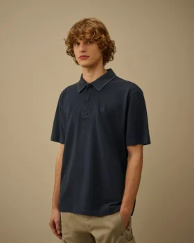 Polo de manga corta con botones de piqué 24/1