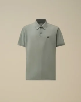 Polo de manga corta con cuello en punta de piqué elástico