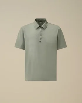 Polo de manga corta con logotipo, confeccionado en jersey Gasato mercerizado 70/2