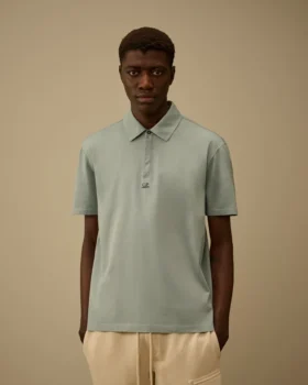 Polo de manga corta con logotipo, confeccionado en jersey Gasato mercerizado 70/2
