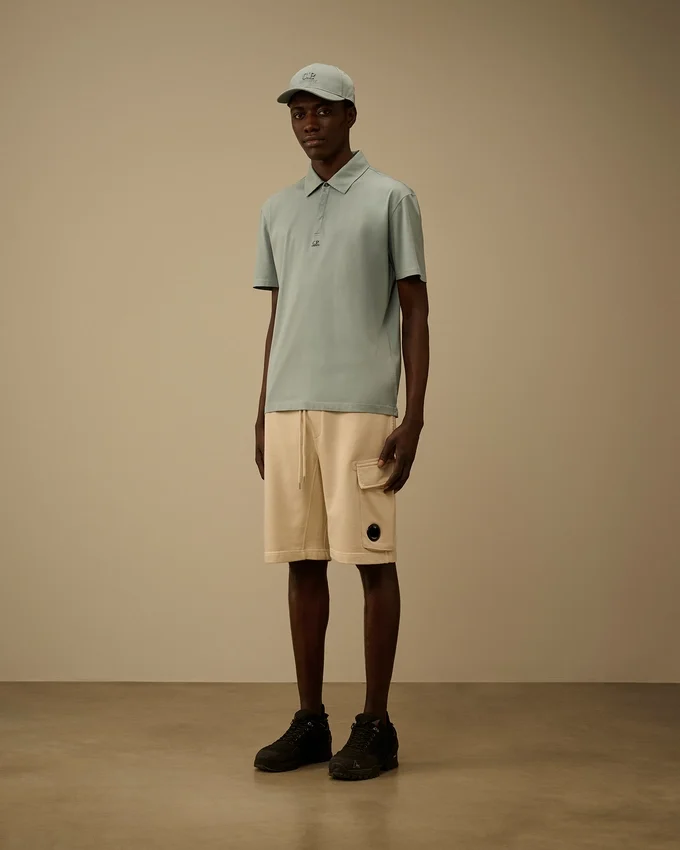 Polo de manga corta con logotipo, confeccionado en jersey Gasato mercerizado 70/2