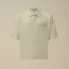 Polo de manga corta con logotipo cuadrado en jersey 20/1
