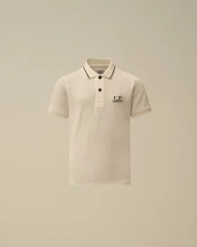 Polo de manga corta con logotipo en piqué elástico U16