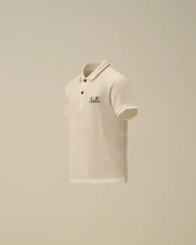 Polo de manga corta con logotipo en piqué elástico U16